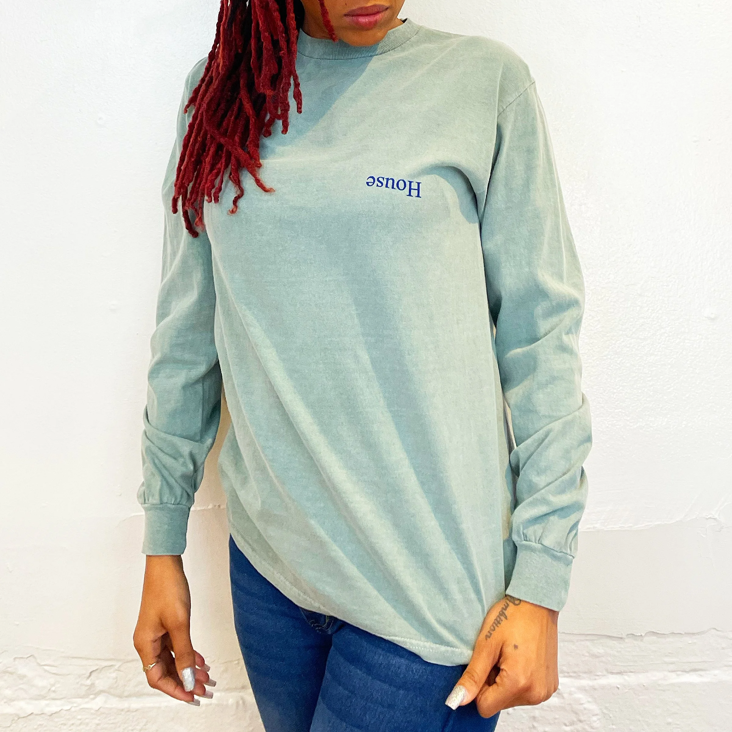 House of Leaves Black Box Tee in Sage — MARK Z. DANIELEWSKI